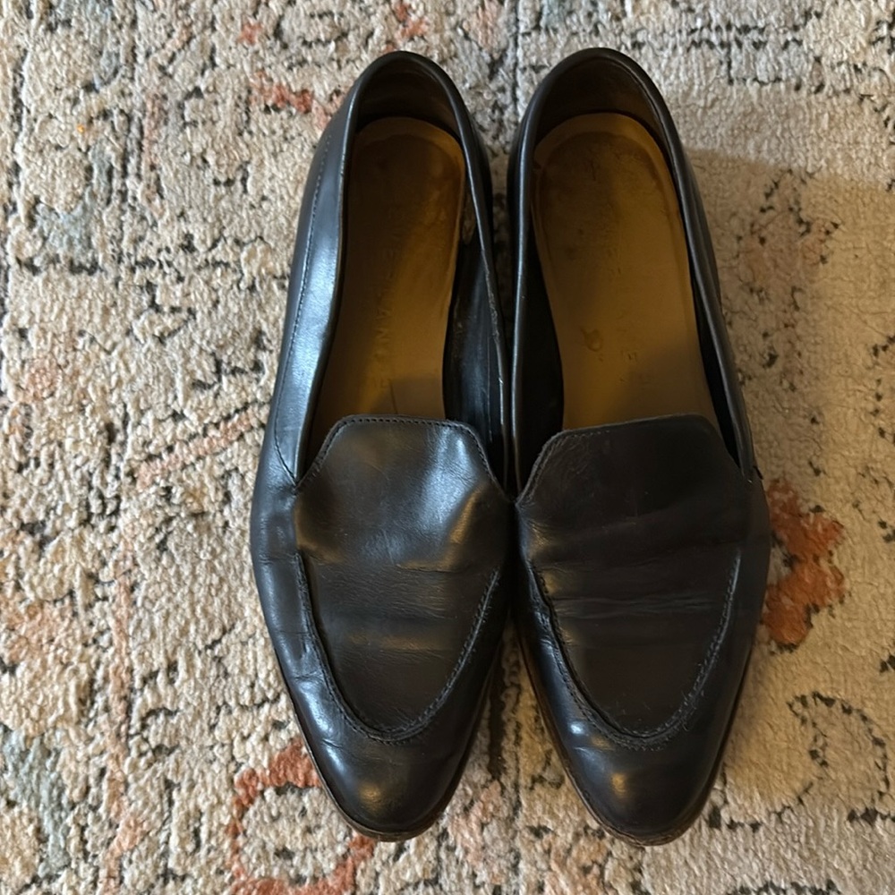 Everlane Black Leather Loafers Size 7